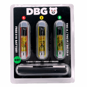 Three 1-gram THC Carts with battery included!